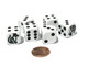 Koplow Games Set of 6 Cat Dice 16mm D6 Rounded Edge Koplow Animal Dice- White with Black Pips