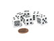 Koplow Games Set of 6 Route 66 16mm D6 Round Edged Koplow Dice - White with Black Pips