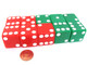 Koplow Games Set of 10 D6 25mm Large Opaque Jumbo Christmas Dice - 5 Each of Red and Green by Koplow Games