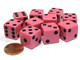 Koplow Games Set of 10 Six Sided D6 16mm Standard Dice Pink by Koplow Games