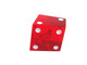 Koplow Games Set of 2 20-25mm D6 Transparent Red Specialty Crooked Dice