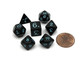Koplow Games Dice Opaque: Mini 7Pc Black/Blue