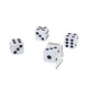 KRISMYA 100Pcs 8mm White DiceAdult Game Dice for Teaching MathActivityCasino ThemeParty FavorsToy sMagic Tricks Prop