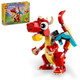 LEGO Creator 3 in 1 Red Dragon Toy Transforms from Dragon Toy to Fish Toy to Phoenix Toy Idea for Boys and Girls Ages 6 and Up Animal Toy Set for Kids 31145