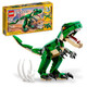 LEGO Creator 3 in 1 Mighty Dinosaur Toy Transforms from T. rex to Triceratops to Pterodactyl Dinosaur Figures Great for 7-12 Year Old Boys & Girls 31058
