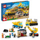 LEGO City Construction Trucks and Wrecking Ball Crane 60391 Building Toy Set for Toddler Kids Ages 4+ Includes 3 Construction Vehicles an Abandoned House and 3 Minifigures for Pretend Play