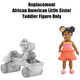 Mattel Replacement Figure for Loving Family Dollhouse - BML25 African American Little Sister Toddler Figure
