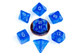 Metallic Dice Games Stardust Blue w/ Silver Numbers 10mm Mini Poly Dice Set