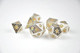MTG Decks & More 7-Piece Crafted Dice Set - Beautiful Snowflake Metal Dice with Resin Core - Crystal White - D&D - Dungeons and Dragons - D4 D6 D8 D10 D20 Bronze