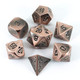 Paladin Roleplaying Bronze Metal Dice - Full Polyhedral Set in Presentation Tin