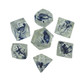 Paladin Roleplaying Starfarer Sci-Fi RPG Dice - 'Polaris' - Transparent with Blue Swirls