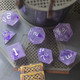 Paladin Roleplaying Starfarer Sci-Fi RPG Dice - 'Sirius' - Lilac with Purple Swirls