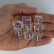 Paladin Roleplaying Starfarer Sci-Fi D6 Dice - 'Wormhole' - Transparent with Purple Swirls