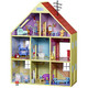 Peppa Pig Wooden Deluxe Playhouse 8 Rooms Includes 2 Fun Figures and 29 Accessories Made of Responsibly Sourced Wood for Ages 3 and Up ( Exclusive)