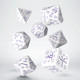 Q Workshop Japanese Dice Set Blue Star LotusBlue/White