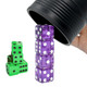 Six Senses Media Graduation Dice Stacking Cup Set with 4 Pcs 19mm Purple and 5 Pcs 18mm Green Standard 6 Sided Dices Straight Dice Cup with Storage Bag Dice Cup Shaker with Magic Tricks Instruction Black