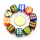 Smartdealspro 10-Pack D6 Six Sided 16mm Dice Die for DND MTG RPG Tenzi Yahtze Bunco Table Borad Games Math Teaching… (Color 2)