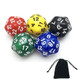 Smartdealspro 5-Pack of Random Color D30 Polyhedral Dice for DND RPG MTG Table Games with Pouch