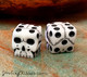 Sterling Kisses Skull Dice - Pair of Skull Shaped 6 Sided Dice