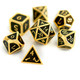 Suburban Sphinx Metal DND Dice Set Black/Gold Polyhedral Dice with Polished Tin Carrying Case for Table Top Games D&D Dungeons and Dragons Role Playing Games
