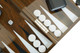 TIMELYBUYS Deluxe Wood 18" Lacquered Backgammon Board Game Set with Premium Leather Dice Cups and Acrylic Game Chips