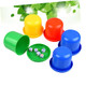 Toyvian 5pcs Dice Game Professional Dice Cups Stacking Cups Game Poker Dice Cups with Lid Play Set Sieve Cup Bar Craps Toy D6 Box Stacking Cups Dice in a Cup Plastic Cup Set