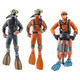 Toyvian 3pcs Mini Deep Sea Diver Figurines - Tiny Submarine Figures for Fish Tank - Realistic Diver with Hose Toy - Dollhouse Submarine Figures