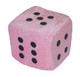 Twilight Bunco Events Large Pink Plush Dice for Bunco or Casino Party Decorations - 3.15" Square Pink Plush Dice with Black Dots. Bunco Party Supplies