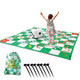 Upper Midland Products Upper Midland Products Giant Snakes & Ladders Game 9.8 x Foot Life Size Playing Mat with 8 Ground Pegs A Large Inflatable 15'' Dice Storage Carrying Bag - Yard Games for The Whole Family