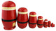 Winterworm 8pcs Cutie Lovely Red Santa Claus WIthink White Big Beard Nesting Dolls Matryoshka Russian Doll Popular Handmade Kids Girl Toy
