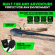 Rhino USA Survival Shovel w/Pick - Heavy Duty Carbon Steel Military Style Entrenching Tool for Off Road Camping Gardening Beach Digging Dirt Sand Mud & Snow (Survival Shovel)