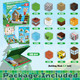 ToyUnited Magnetic Blocks-100PCS Magnetic Building Blocks Magnet Cube Toys Stacking Build Forest World Set STEM Montessori Sensory Toys for Kids Boys Girls Age 3 4 5 6 7 8 9 10 Birthday Gifts