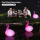 Floating Pool Lights Pack of 2 Solar Flamingo Pool Lights Waterproof Glow in The Dark Solar Floating Pool Lights Inflatable Floating Lights for Pool Wedding Party Decorations