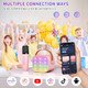 Haomuren Mini Karaoke Machine for Kids Haomuren Portable Bluetooth Karaoke Speaker with 2 Wireless Microphones and LED Lights Christmas Birthday s for Girls Ages 3 4 5 6 7 8 9 10 12 +Year Old