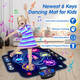 Maysida Kids Electronic Dance Pad with Light-up 6-Button & Wireless Bluetooth Music Dance Game Mat with Built-in Music 9 Levels and 3 Modes Birthday s Toys for Girls Ages 4-8 8-12