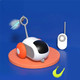 emily pets Remote Control Electric Cat Toy Smart Interactive Chase Car Smart Sensing Automatic Mobile Rolling Car Toy USB Rechargeable for Indoor Cats (Orange)