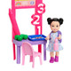 Barbie Careers Teacher Playset With Fashion Doll Wearing Removable Dress, Toddler Small Doll, Classroom Board & Accessories