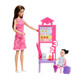 Barbie Careers Teacher Playset With Fashion Doll Wearing Removable Dress, Toddler Small Doll, Classroom Board & Accessories