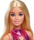 Barbie Fashionistas Doll #230 With Blond Hair, Wearing Metallic Pink Minidress With Heart Cut-Out, White Bracelet And Heels