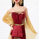 Barbie Signature Lunar  Year Fashion Doll Wearing Red Dress With Golden Peony Print, Collectible Holiday Toy
