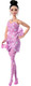 Barbie Deluxe Style Doll #11 In Pink Denim Star-Print Dress With Matching Tights, Black Hair In High Bun, Accessories Like Handbag And Jewelry