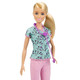 Barbie Nurse Blonde Doll (12-In/30.40-Cm) With Scrubs Featuring A Medical Tool Print Top & Pink Pants, White Shoes & Stethoscopeaccessory, Great  For Ages 3 Years Old & Up
