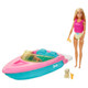 Barbie Doll And Boat Playset With Pet Puppy, Life Vest And Accessories, Fits 3 Dolls & Floats In Water,  For 3 To 7 Year Olds