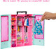 Barbie Closet Playset With 3 Outfits, Styling Accessories & Hangers, Mix & Match Clothes For 50+ Looks