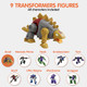 Blokees - Transformers - Galaxy Version 04: Fractured Space-Time - Complete Series 9 Mini Transformers Articulated 10 Cm Action Figures - To Assemble - Model Kit - Officially Licensed - Children'S Toy