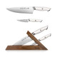 Cangshan Thomas Keller Signature Collection Swedish Powder Steel Forged, 3-Piece Tai Block, Walnut, White