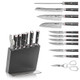 Cangshan Yari Series Hua Knife Block Set, X-7 Damascus Steel, Ash Wood Block (6-Piece)