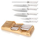 Cangshan Helena Series German Steel Forged 7-Piece In-Drawer Knife Set (White)