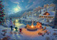 Ceaco - Thomas Kinkade - Disney Dreams Collection - Holiday - Mickey And Minnie Christmas Lodge - 1000 Piece Jigsaw Puzzle