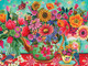 Ceaco - Peggy Davis - Colorful Garden Finds - 300 Oversized Piece Jigsaw Puzzle